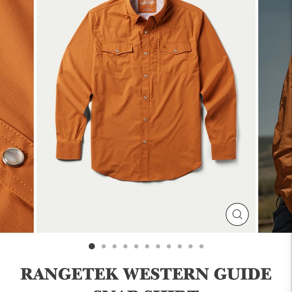 Orange Lightweight Western Shirt